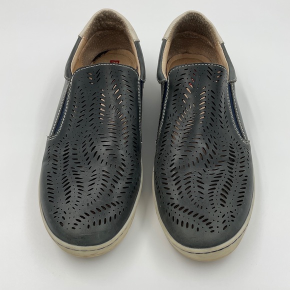 Pikolinos Cut Out Leather Slip On Loafer Blue Grey White Women’s EU 39 / US 8.5 - Picture 4 of 16